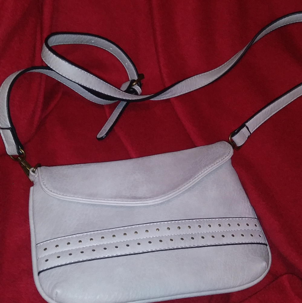 Ampere "Audre" Crossbody Light Grey Purse